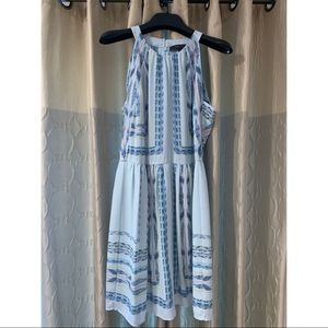 BCBG Maxazria Blue Printed Short Dress